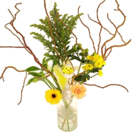 Easter picking bouquet with glass vase (Small)